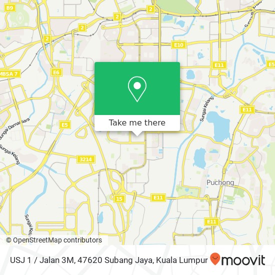 Peta USJ 1 / Jalan 3M, 47620 Subang Jaya