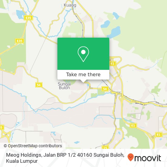 Peta Meog Holdings, Jalan BRP 1 / 2 40160 Sungai Buloh