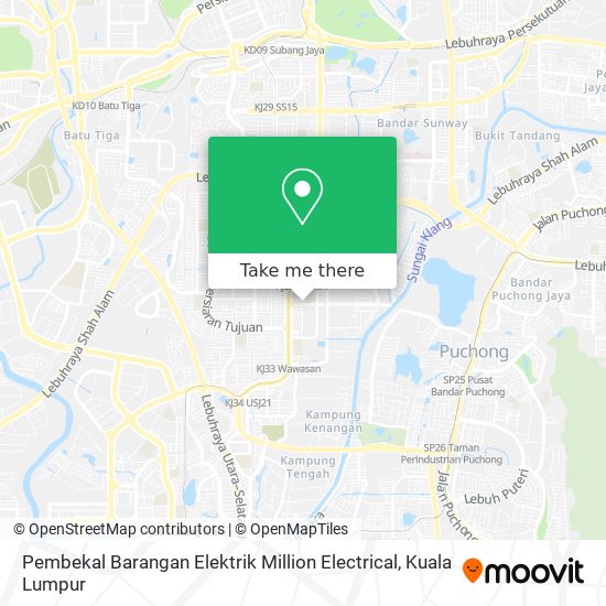 Peta Pembekal Barangan Elektrik Million Electrical