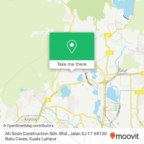 Ah Soon Construction Sdn. Bhd., Jalan SJ 17 68100 Batu Caves map