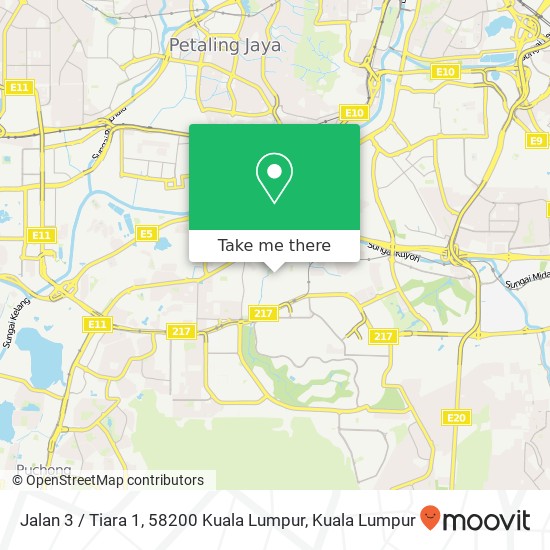 Peta Jalan 3 / Tiara 1, 58200 Kuala Lumpur