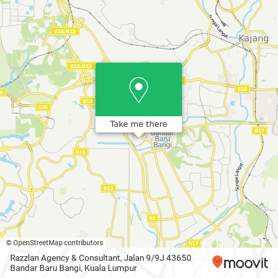 Peta Razzlan Agency & Consultant, Jalan 9 / 9J 43650 Bandar Baru Bangi