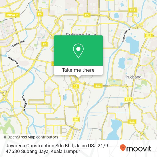 Jayarena Construction Sdn Bhd, Jalan USJ 21 / 9 47630 Subang Jaya map