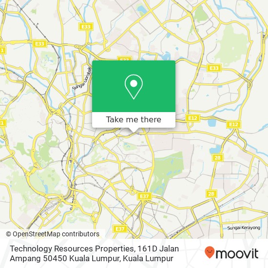 Technology Resources Properties, 161D Jalan Ampang 50450 Kuala Lumpur map