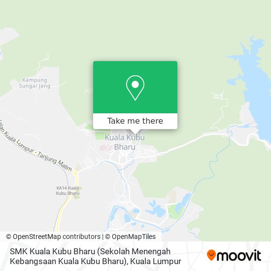 Peta SMK Kuala Kubu Bharu (Sekolah Menengah Kebangsaan Kuala Kubu Bharu)