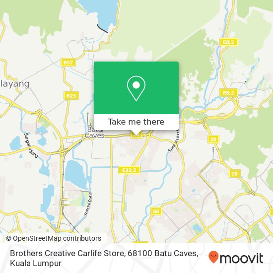 Brothers Creative Carlife Store, 68100 Batu Caves map