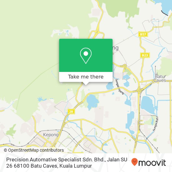 Precision Automative Specialist Sdn. Bhd., Jalan SU 26 68100 Batu Caves map