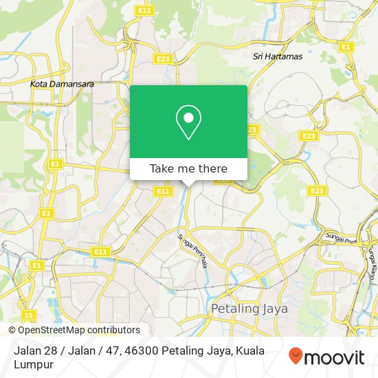 Peta Jalan 28 / Jalan / 47, 46300 Petaling Jaya