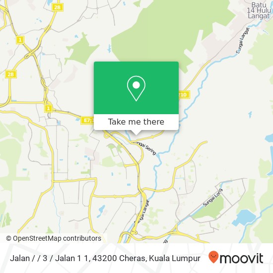 Peta Jalan / / 3 / Jalan 1 1, 43200 Cheras