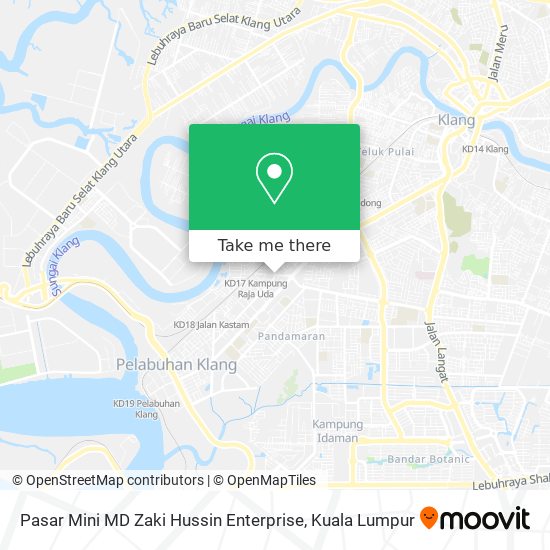 Peta Pasar Mini MD Zaki Hussin Enterprise