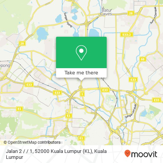 Jalan 2 / / 1, 52000 Kuala Lumpur (KL) map