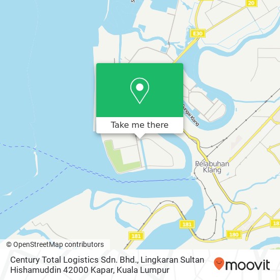 Century Total Logistics Sdn. Bhd., Lingkaran Sultan Hishamuddin 42000 Kapar map