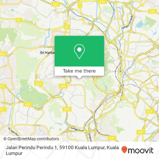 Peta Jalan Perindu Perindu 1, 59100 Kuala Lumpur