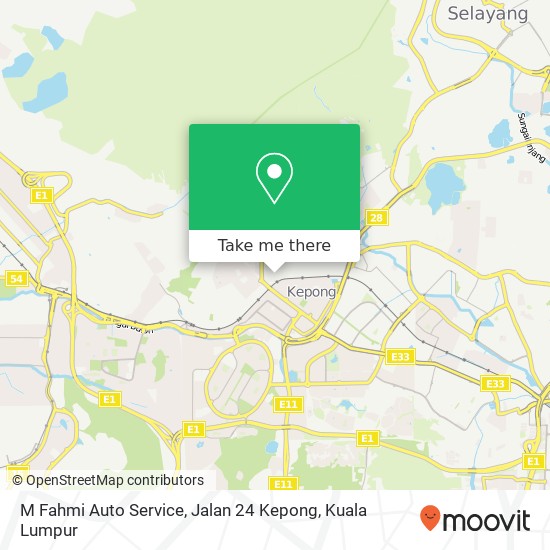 Peta M Fahmi Auto Service, Jalan 24 Kepong