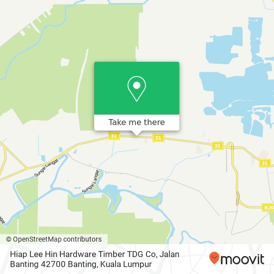 Peta Hiap Lee Hin Hardware Timber TDG Co, Jalan Banting 42700 Banting