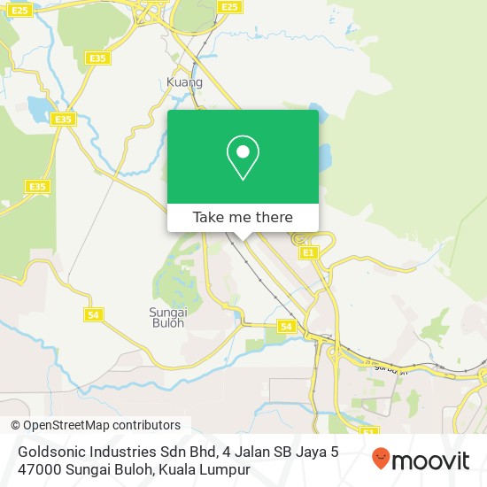 Peta Goldsonic Industries Sdn Bhd, 4 Jalan SB Jaya 5 47000 Sungai Buloh