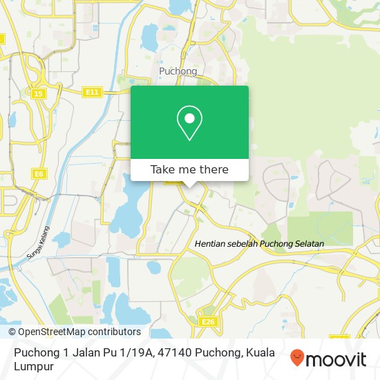 Peta Puchong 1 Jalan Pu 1 / 19A, 47140 Puchong