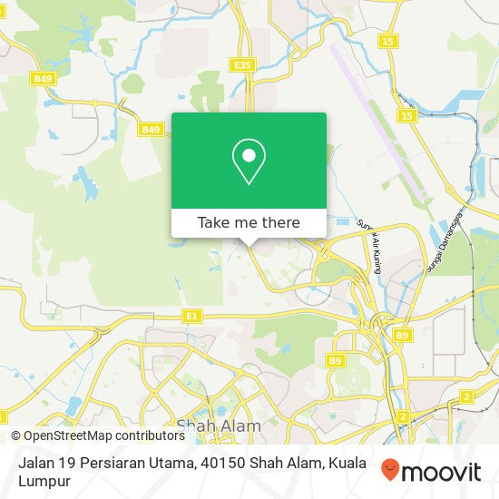 Peta Jalan 19 Persiaran Utama, 40150 Shah Alam