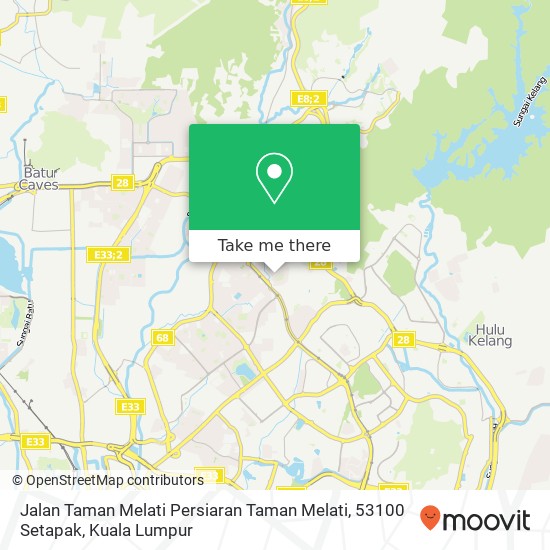 Peta Jalan Taman Melati Persiaran Taman Melati, 53100 Setapak