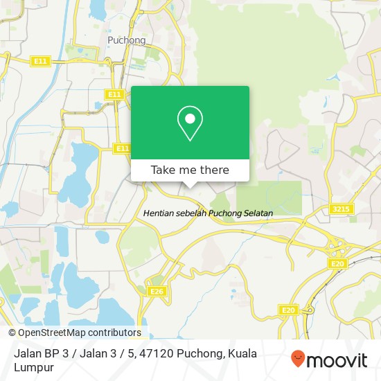 Peta Jalan BP 3 / Jalan 3 / 5, 47120 Puchong