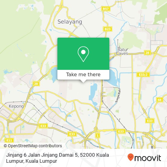 Jinjang 6 Jalan Jinjang Damai 5, 52000 Kuala Lumpur map