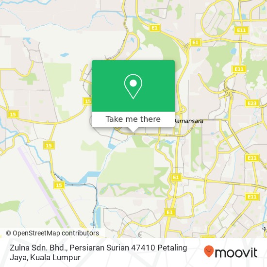 Zulna Sdn. Bhd., Persiaran Surian 47410 Petaling Jaya map