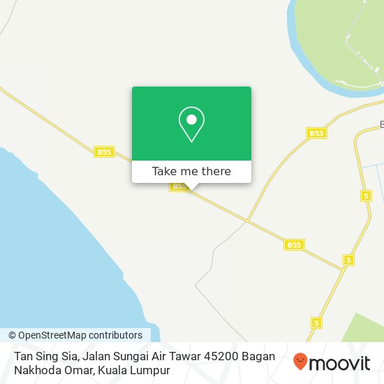 Peta Tan Sing Sia, Jalan Sungai Air Tawar 45200 Bagan Nakhoda Omar