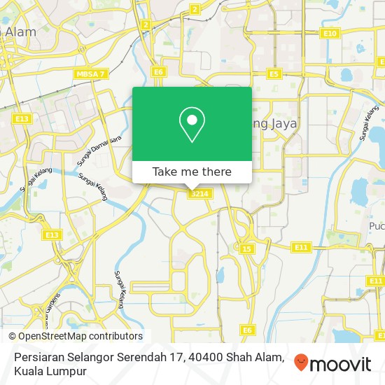 Peta Persiaran Selangor Serendah 17, 40400 Shah Alam