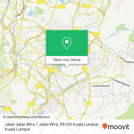 Peta Jalan Jalan Wira 7 Jalan Wira, 55100 Kuala Lumpur