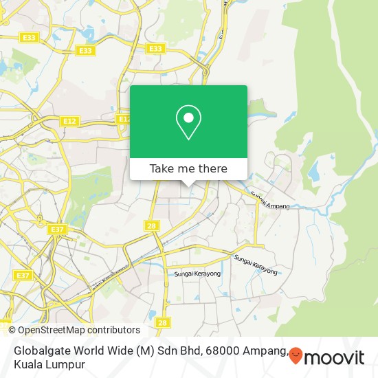 Globalgate World Wide (M) Sdn Bhd, 68000 Ampang map