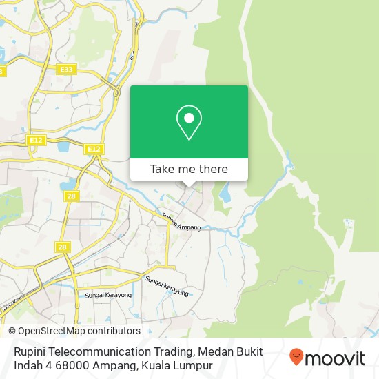 Rupini Telecommunication Trading, Medan Bukit Indah 4 68000 Ampang map