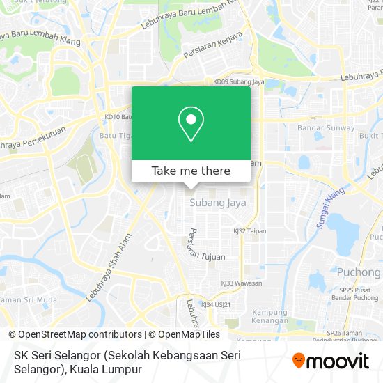 Peta SK Seri Selangor (Sekolah Kebangsaan Seri Selangor)