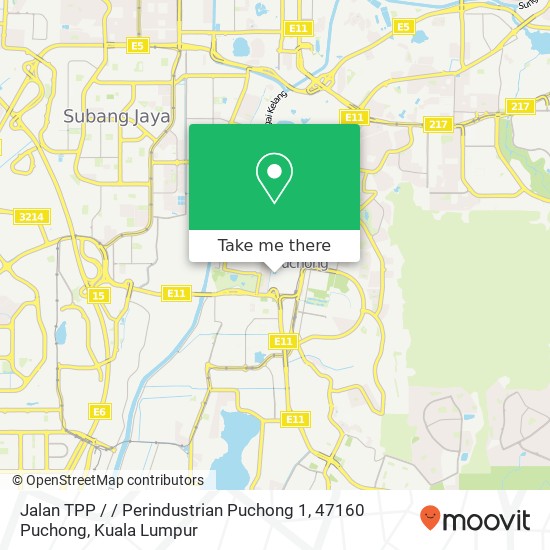 Peta Jalan TPP / / Perindustrian Puchong 1, 47160 Puchong