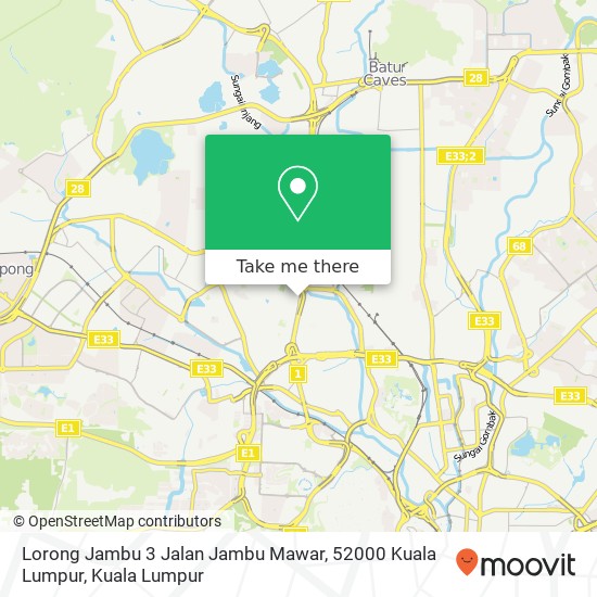 Peta Lorong Jambu 3 Jalan Jambu Mawar, 52000 Kuala Lumpur