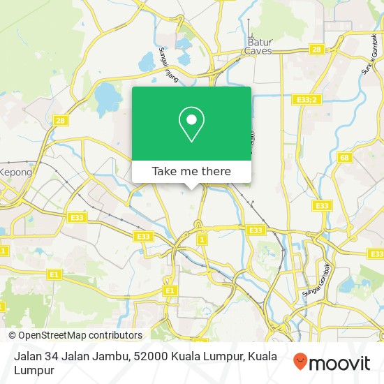 Peta Jalan 34 Jalan Jambu, 52000 Kuala Lumpur