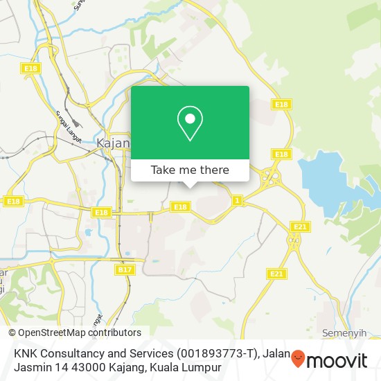 KNK Consultancy and Services (001893773-T), Jalan Jasmin 14 43000 Kajang map