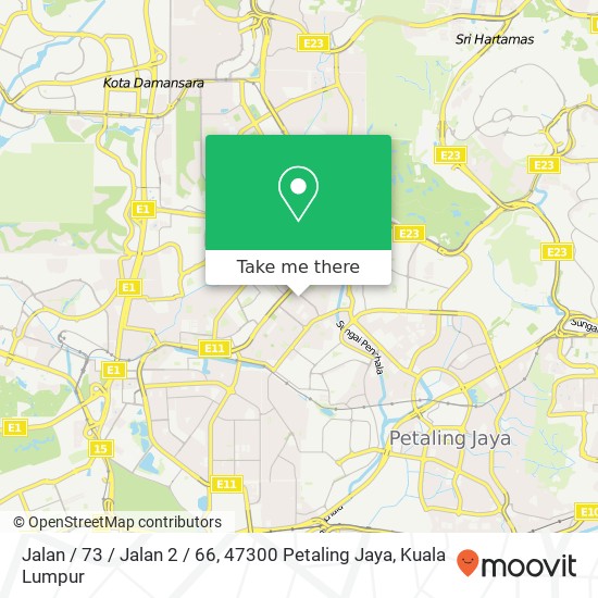 Peta Jalan / 73 / Jalan 2 / 66, 47300 Petaling Jaya