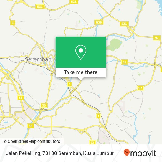 Jalan Pekeliling, 70100 Seremban map