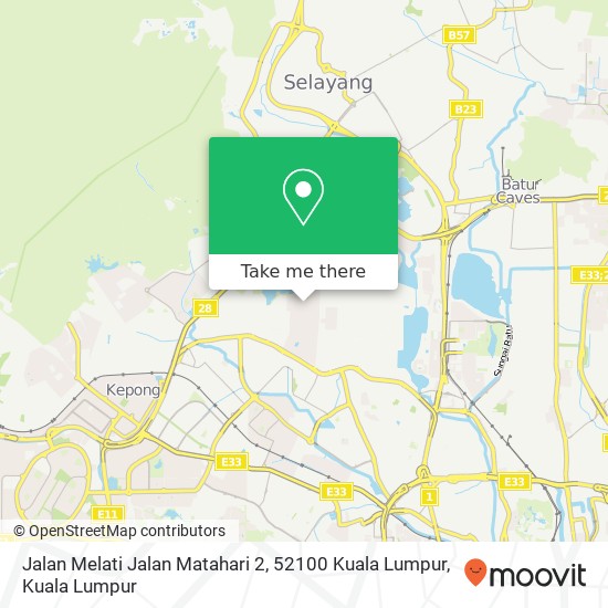 Jalan Melati Jalan Matahari 2, 52100 Kuala Lumpur map