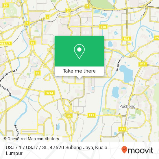 USJ / 1 / USJ / / 3L, 47620 Subang Jaya map