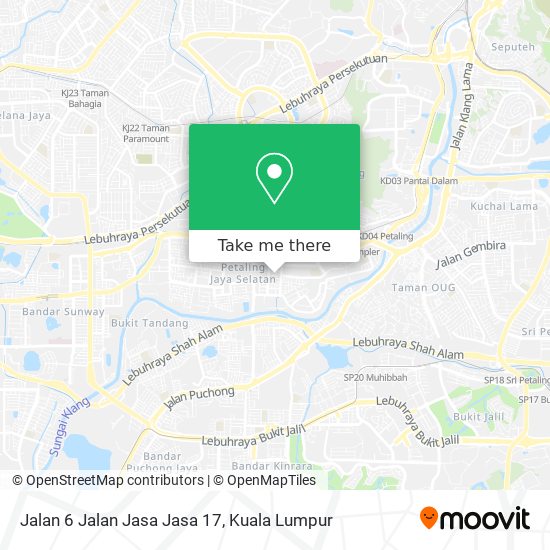 Jalan 6 Jalan Jasa Jasa 17 map