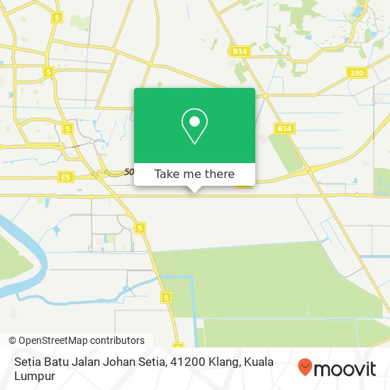 Peta Setia Batu Jalan Johan Setia, 41200 Klang