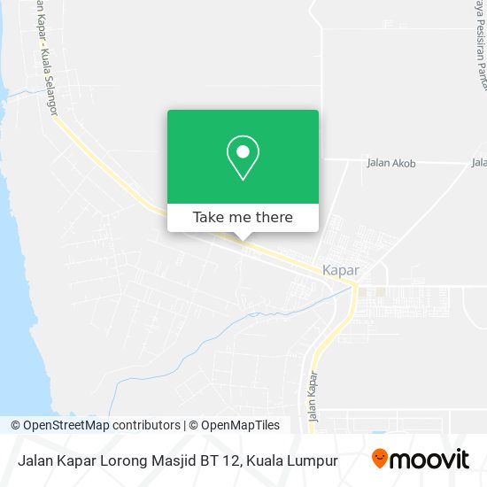 Jalan Kapar Lorong Masjid BT 12 map