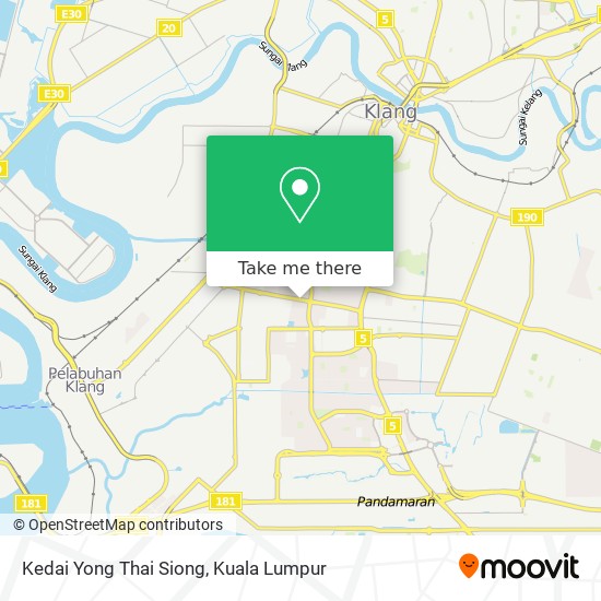 Peta Kedai Yong Thai Siong