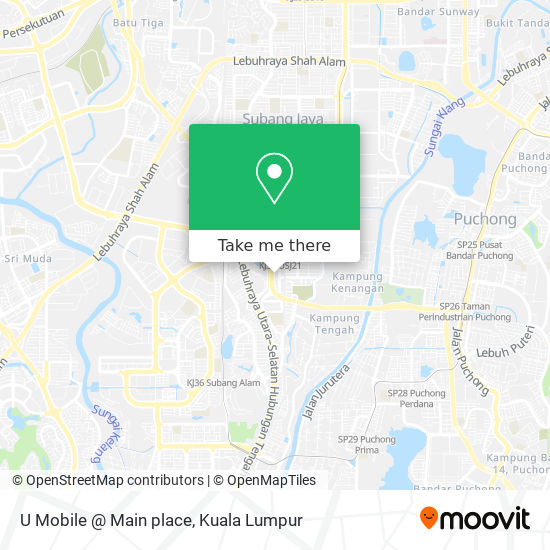 U Mobile @ Main place map
