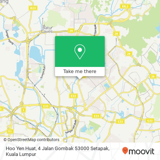 Hoo Yen Huat, 4 Jalan Gombak 53000 Setapak map