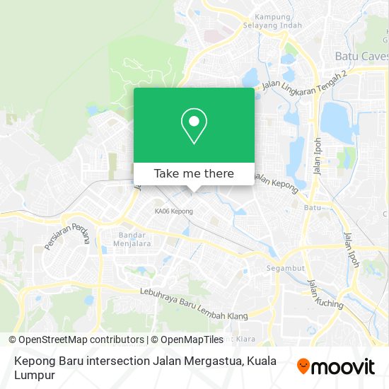 Kepong Baru intersection Jalan Mergastua map