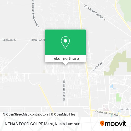 NENAS FOOD COURT Meru map