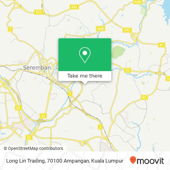 Long Lin Trading, 70100 Ampangan map