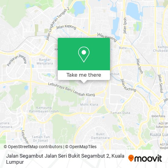 Jalan Segambut Jalan Seri Bukit Segambut 2 map